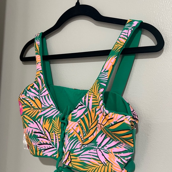 Maaji Tropical Leaf Print Bikini — Green, Pink & Yellow - Picture 8 of 14